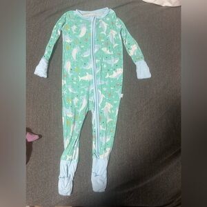 Little Sleepies Teal Fish Onesie